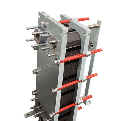 Nikkelplaat frame Industrial Cooling Heat Exchanger ontworpen in een PHE-configuratie